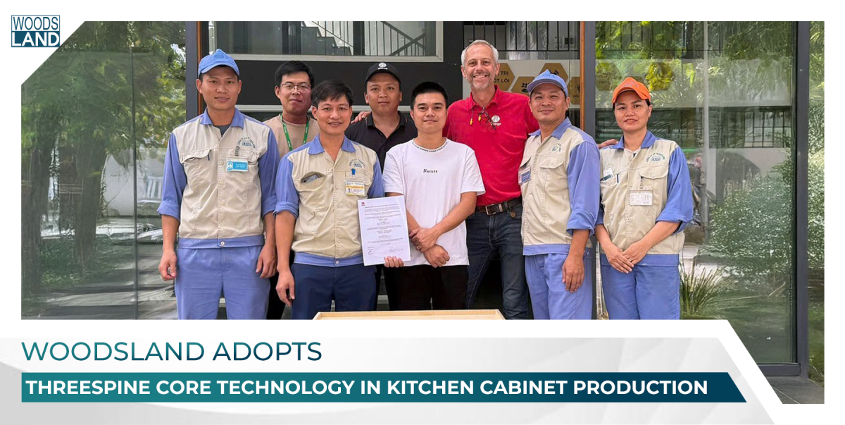 Woodsland triển khai công nghệ Threespine Core trong sản xuất tủ bếp