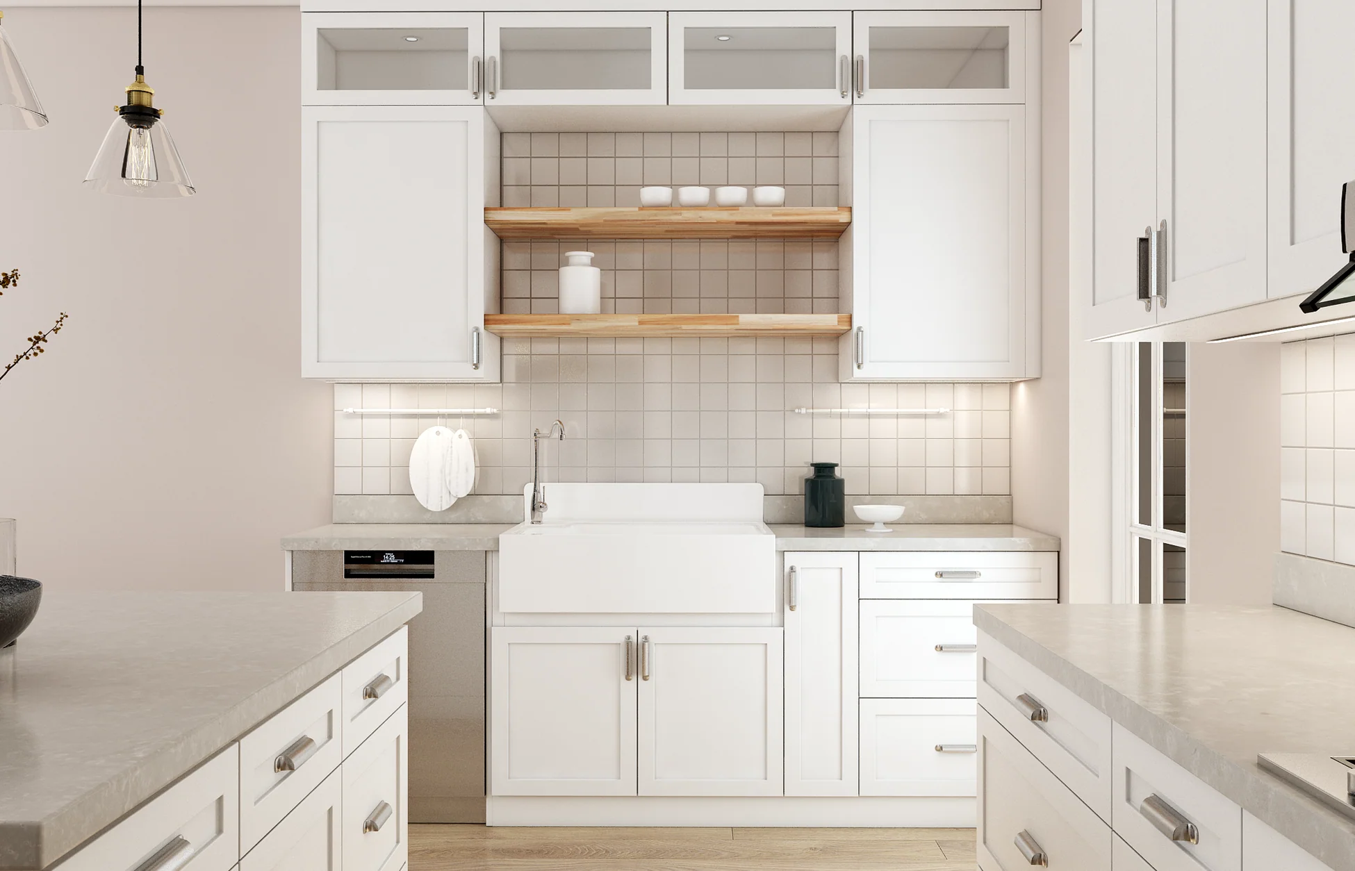 Alpine classic with farmhouse sink base