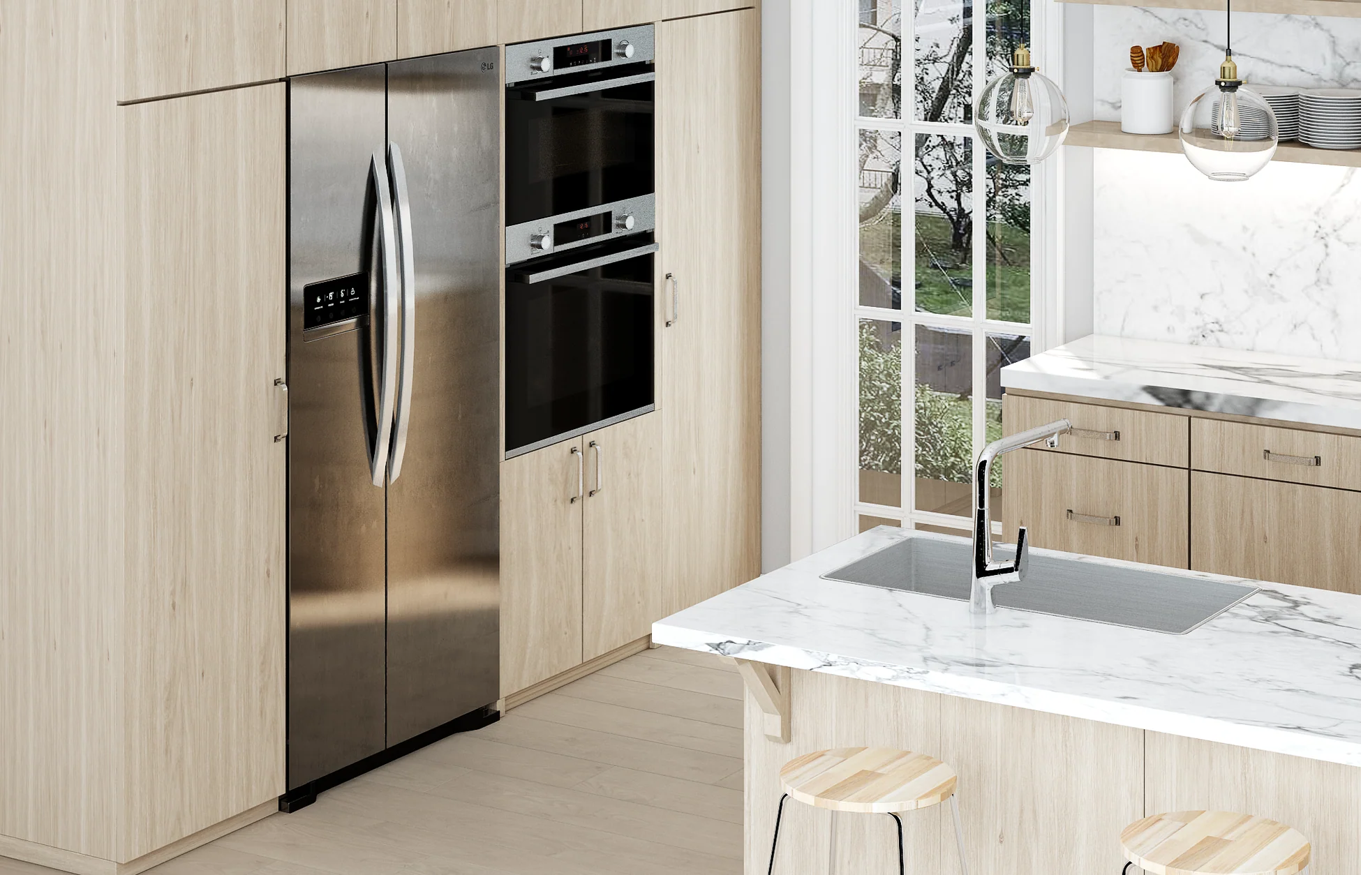 Oakwood heritage fridge wall cabinet