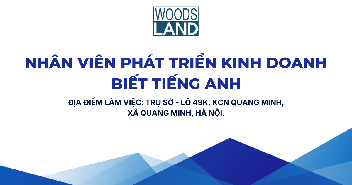 [KHỐI VP] NHÂN VIÊN PHÁT TRIỂN KINH DOANH – BIẾT TIẾNG ANH